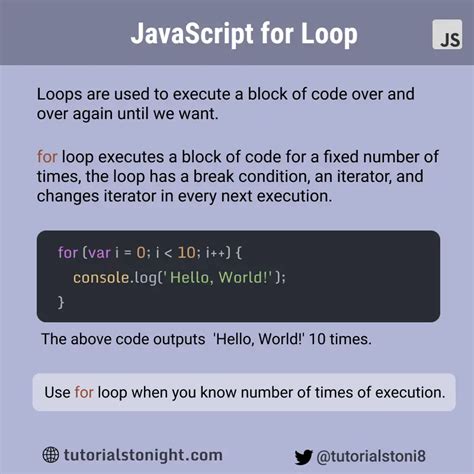 JavaScript for loop (with Examples) .